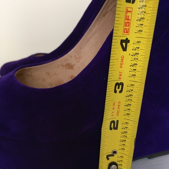 ALDO Purple Suede Platform Wedges Siz 38 BNIB! - Picture 12 of 15